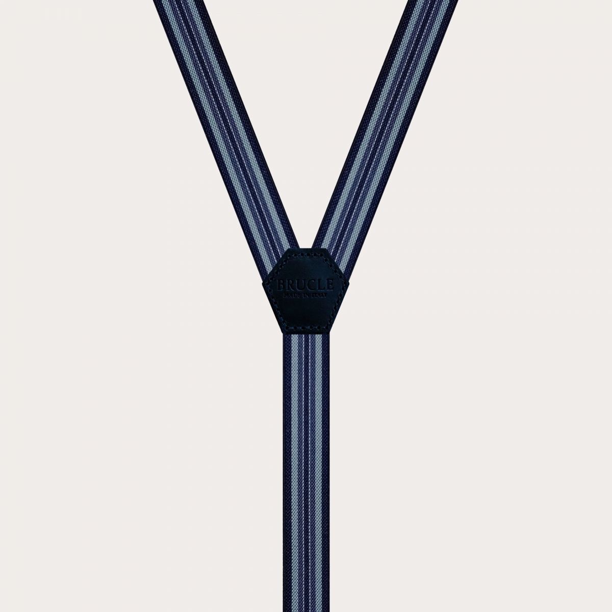 BRUCLE Bretelles unisex en Y pour enfants et ados à rayures, bleu et bleu clair