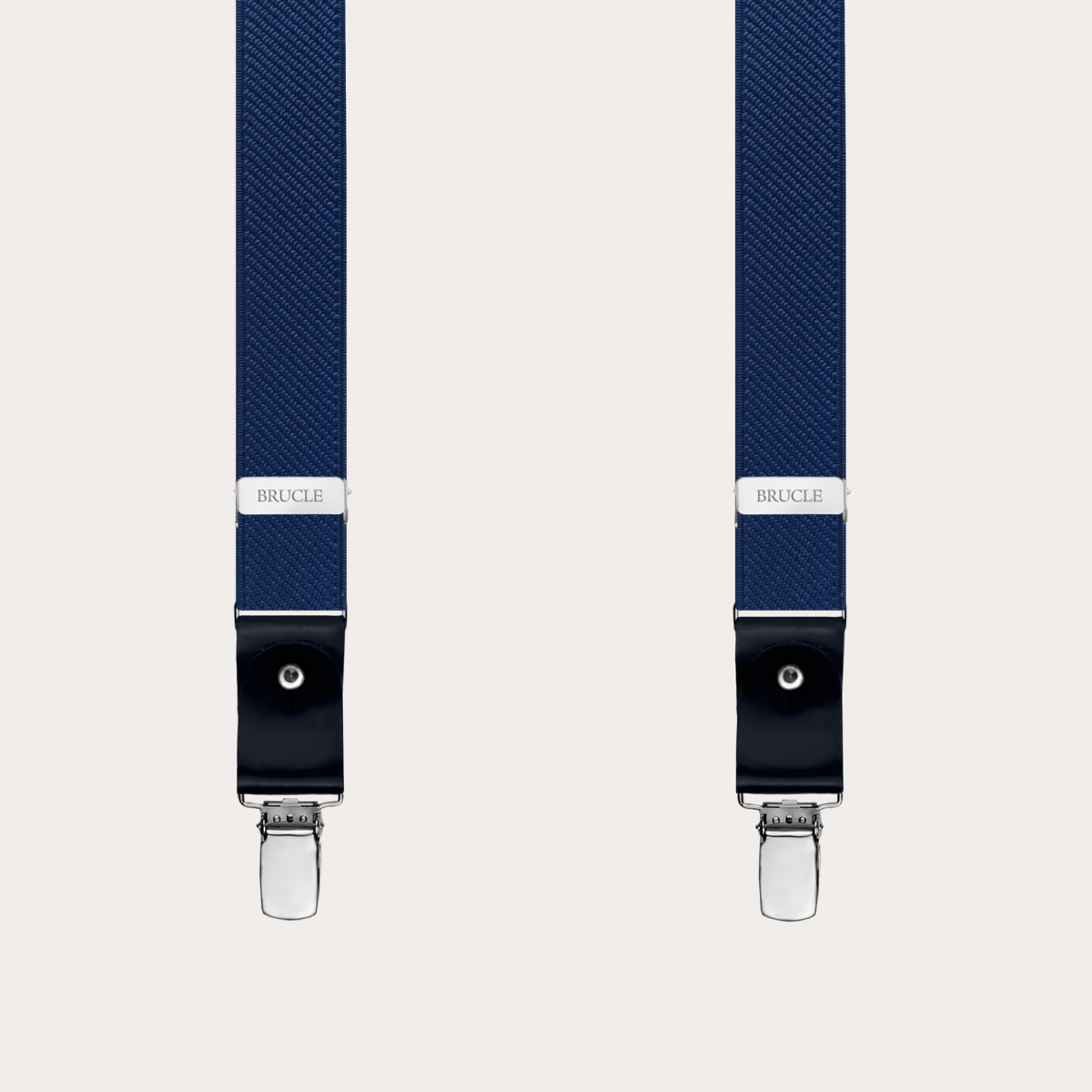 BRUCLE Eleganti bretelle elastiche doppio uso, blu navy