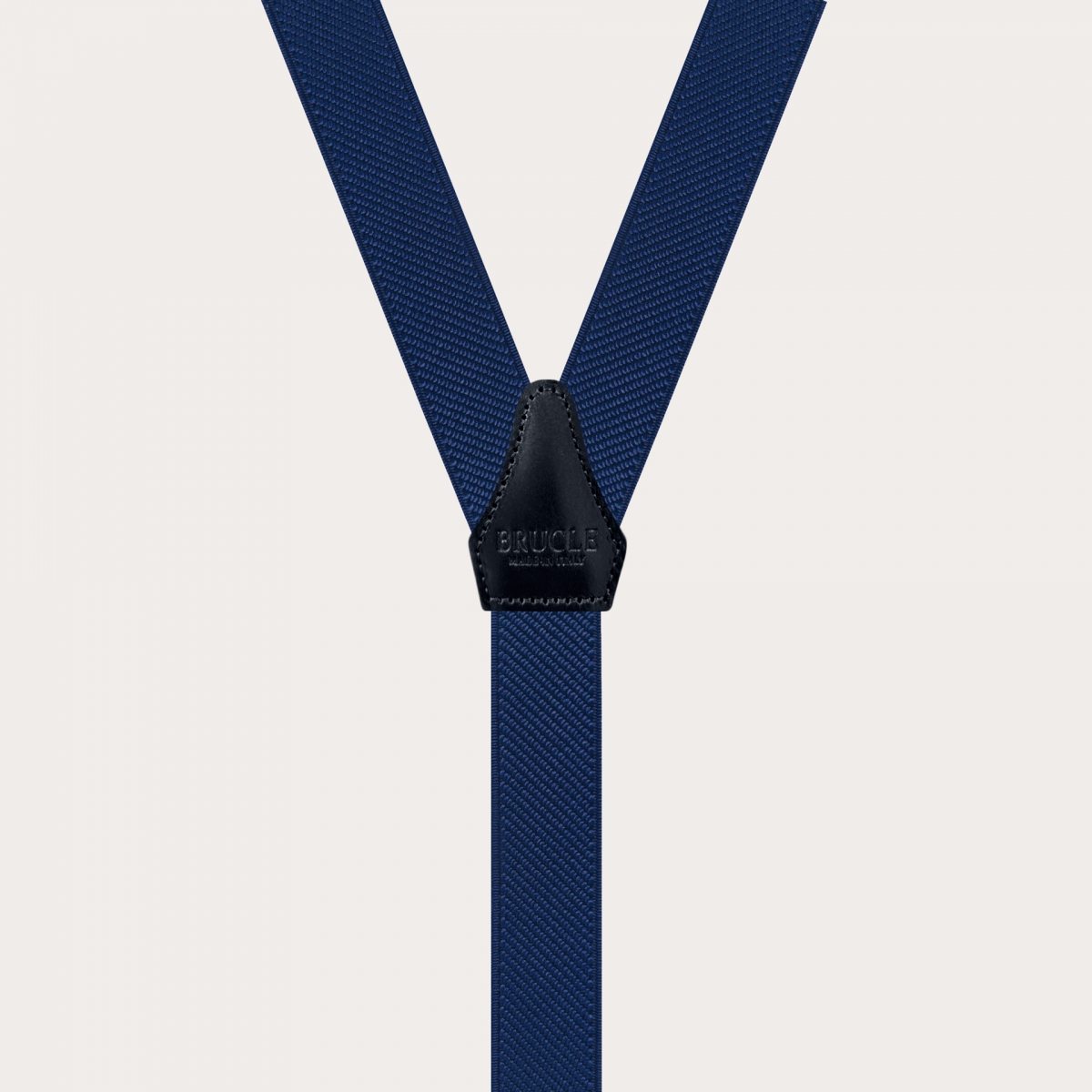 BRUCLE Elegante elastische Hosenträger mit doppeltem Verwendungszweck, marineblau