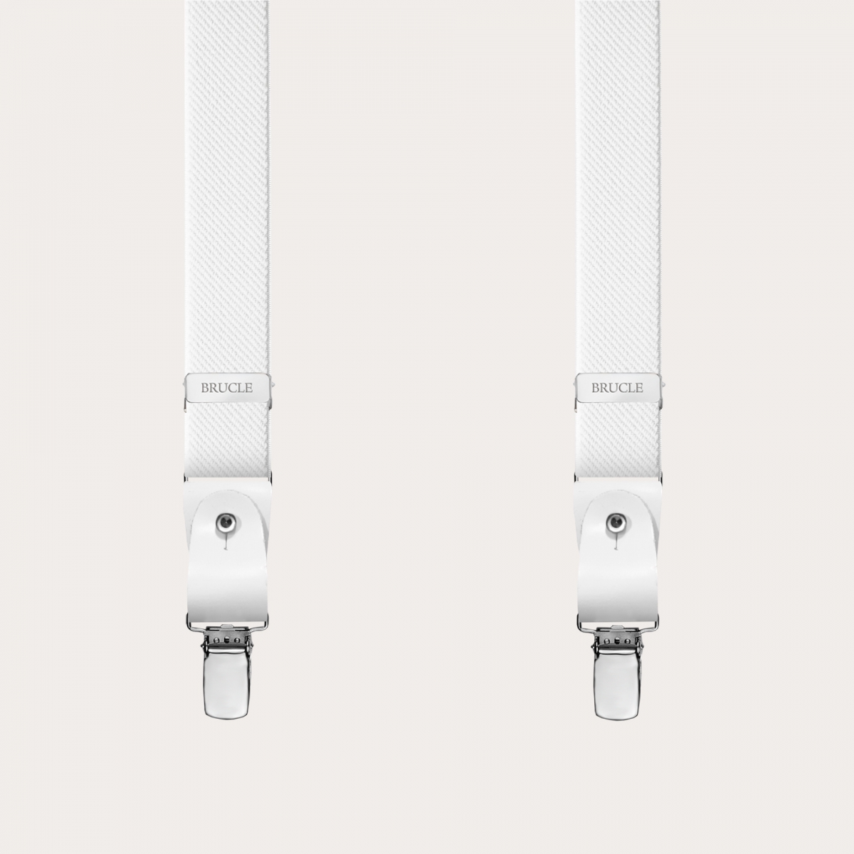 BRUCLE Tirantes elásticos doble uso elegantes, blanco