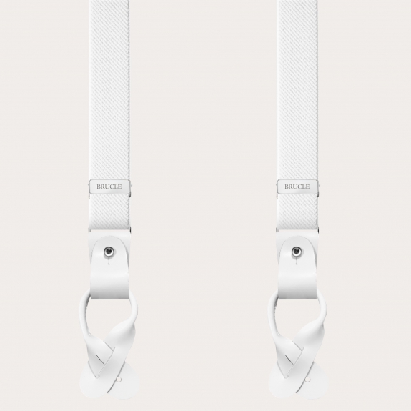 BRUCLE Tirantes elásticos doble uso elegantes, blanco