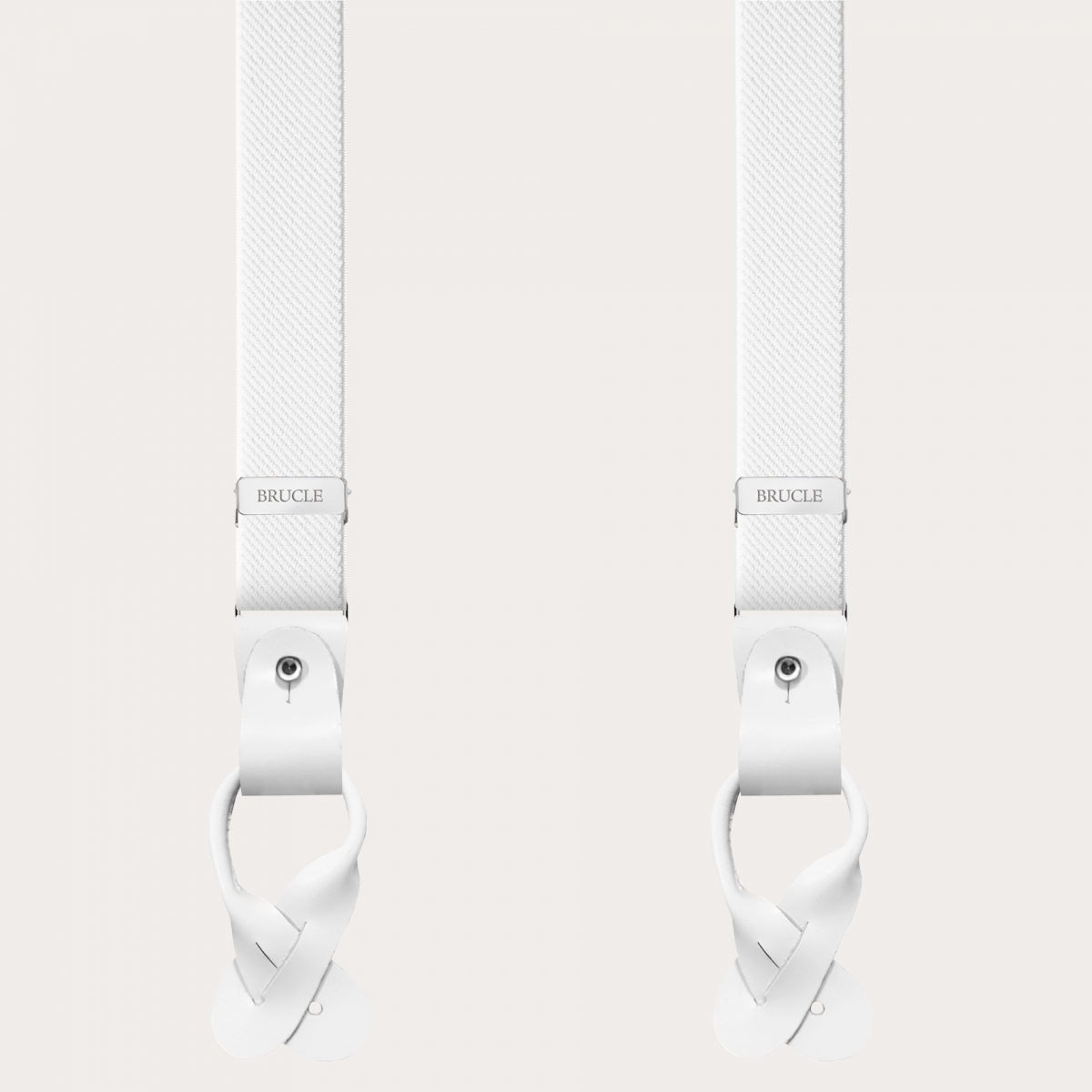 BRUCLE Bretelles élastiques élégantes à double usage, blanc