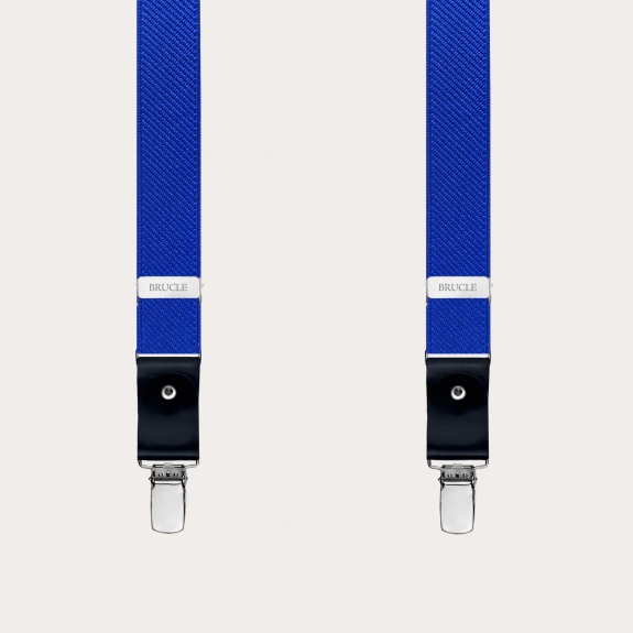 BRUCLE Unisex double-use suspenders, royal blue