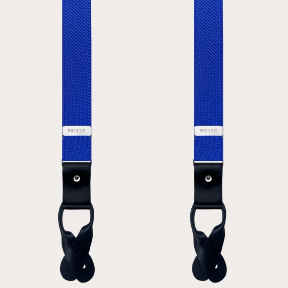 BRUCLE Unisex double-use suspenders, royal blue