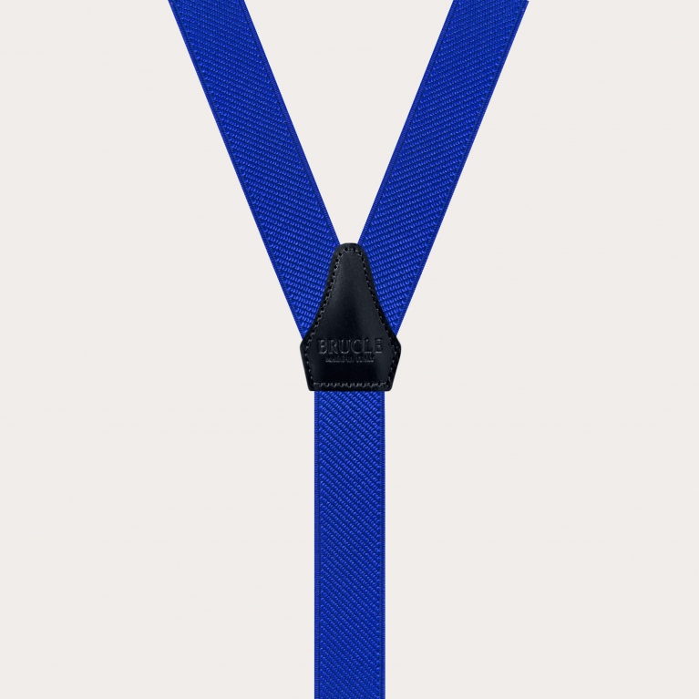 Unisex double-use suspenders, royal blue