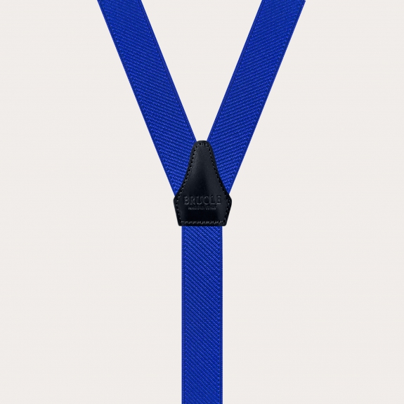 BRUCLE Unisex double-use suspenders, royal blue