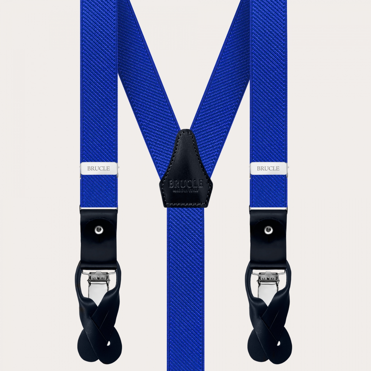 BRUCLE Unisex double-use suspenders, royal blue