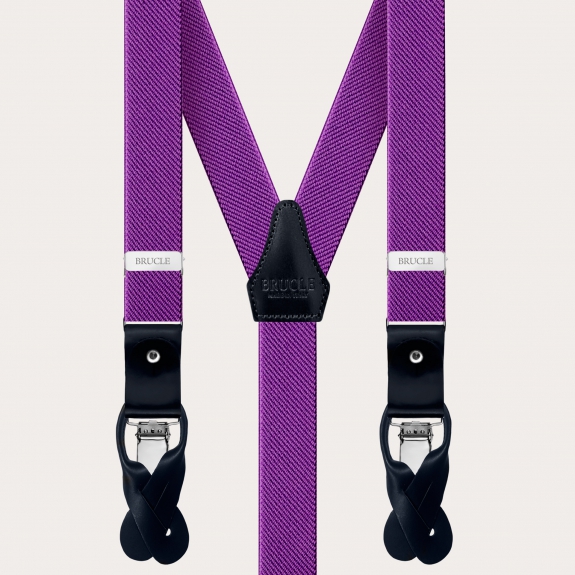 BRUCLE Tirantes elásticos doble uso elegantes, lila