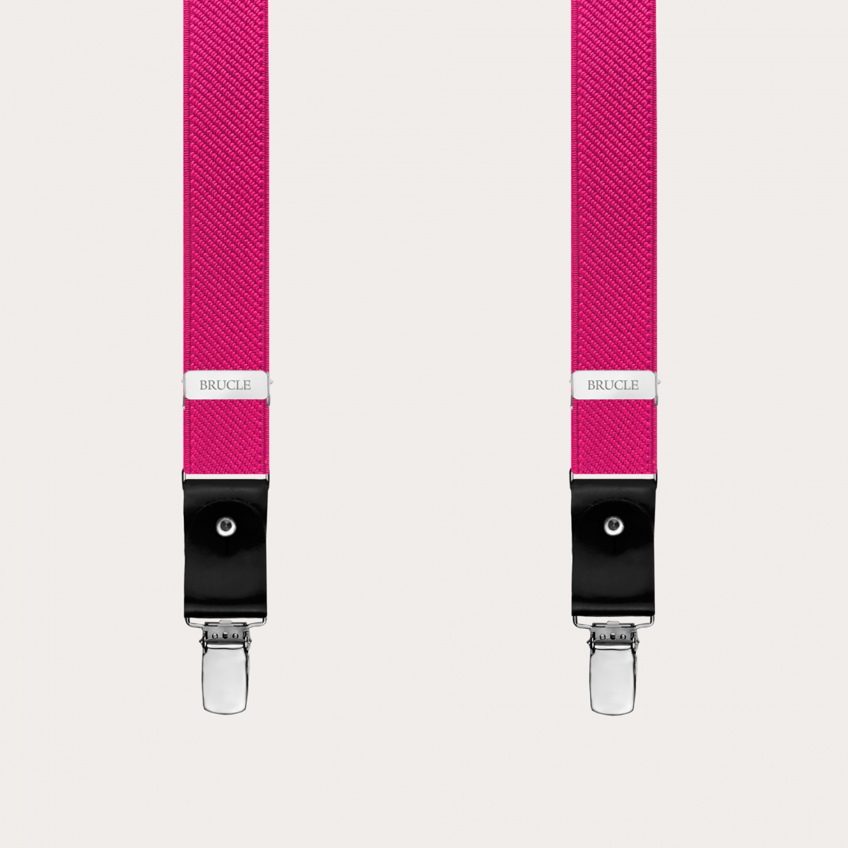 BRUCLE Tirantes elásticos doble uso elegantes, fucsia