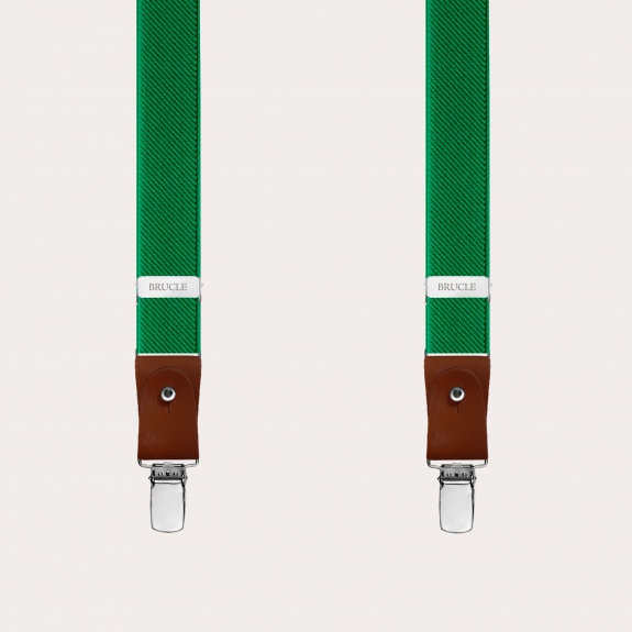 BRUCLE Double use unisex suspenders, green