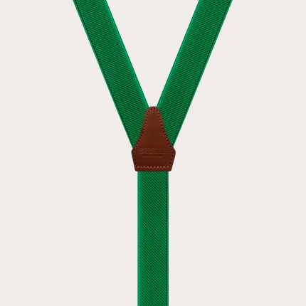 Double use unisex suspenders, green