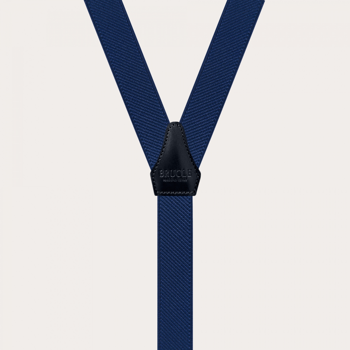 BRUCLE Unisex Y-shaped thin suspenders, navy blue