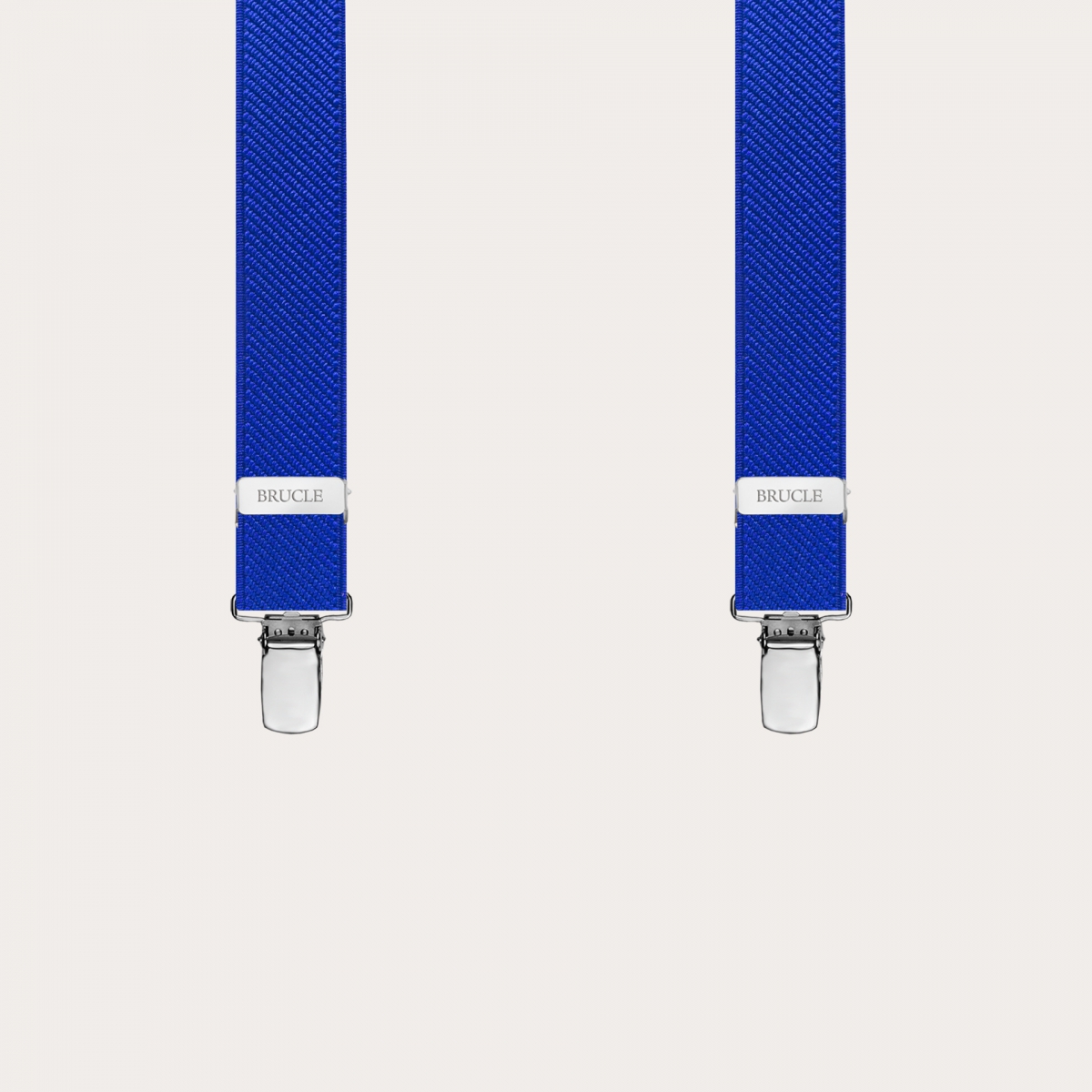 BRUCLE Unisex Y-shaped thin suspenders, royal blue