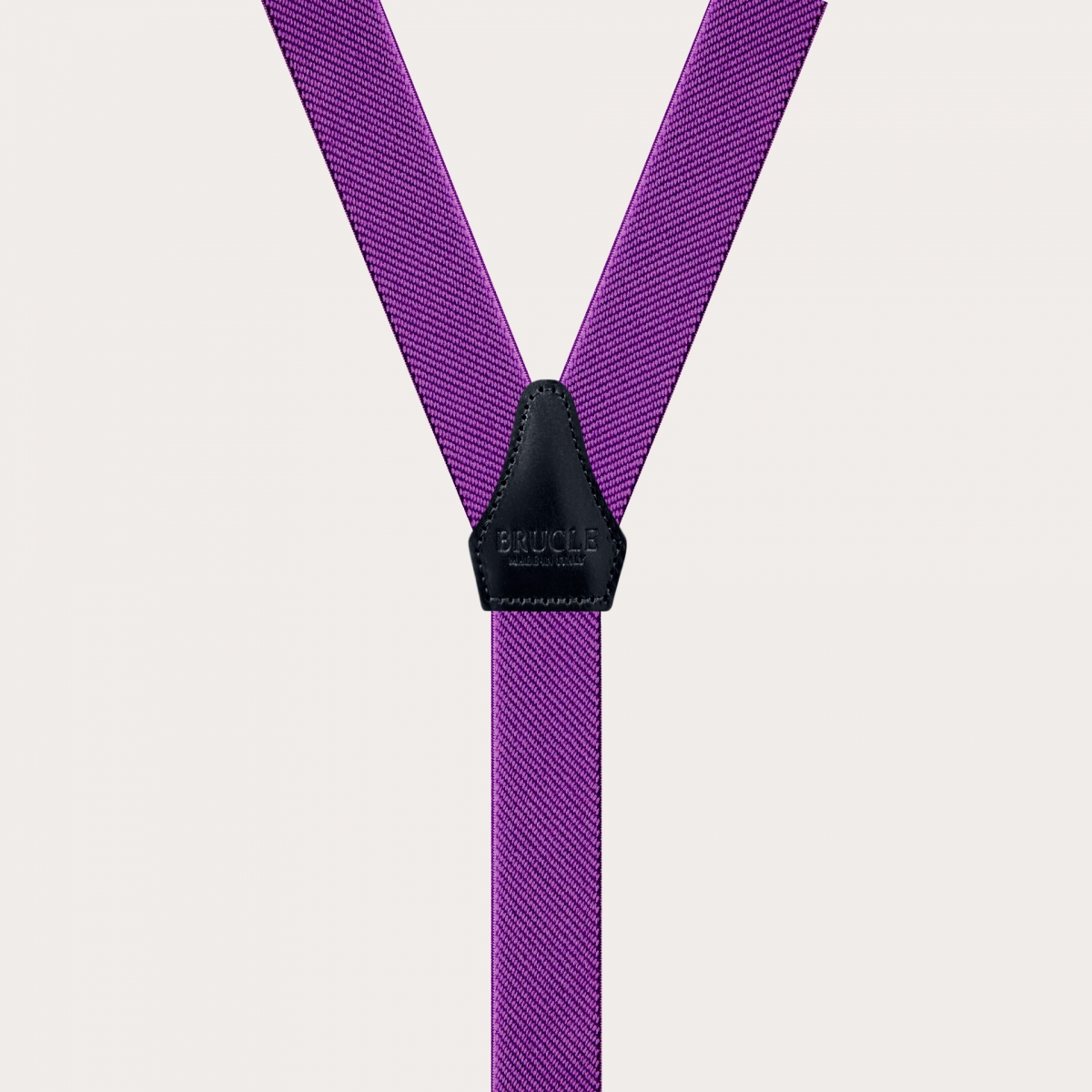 BRUCLE Y-shape thin unisex suspenders with clip, lilac