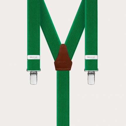 Bretelles élastiques unisexes en Y, vert