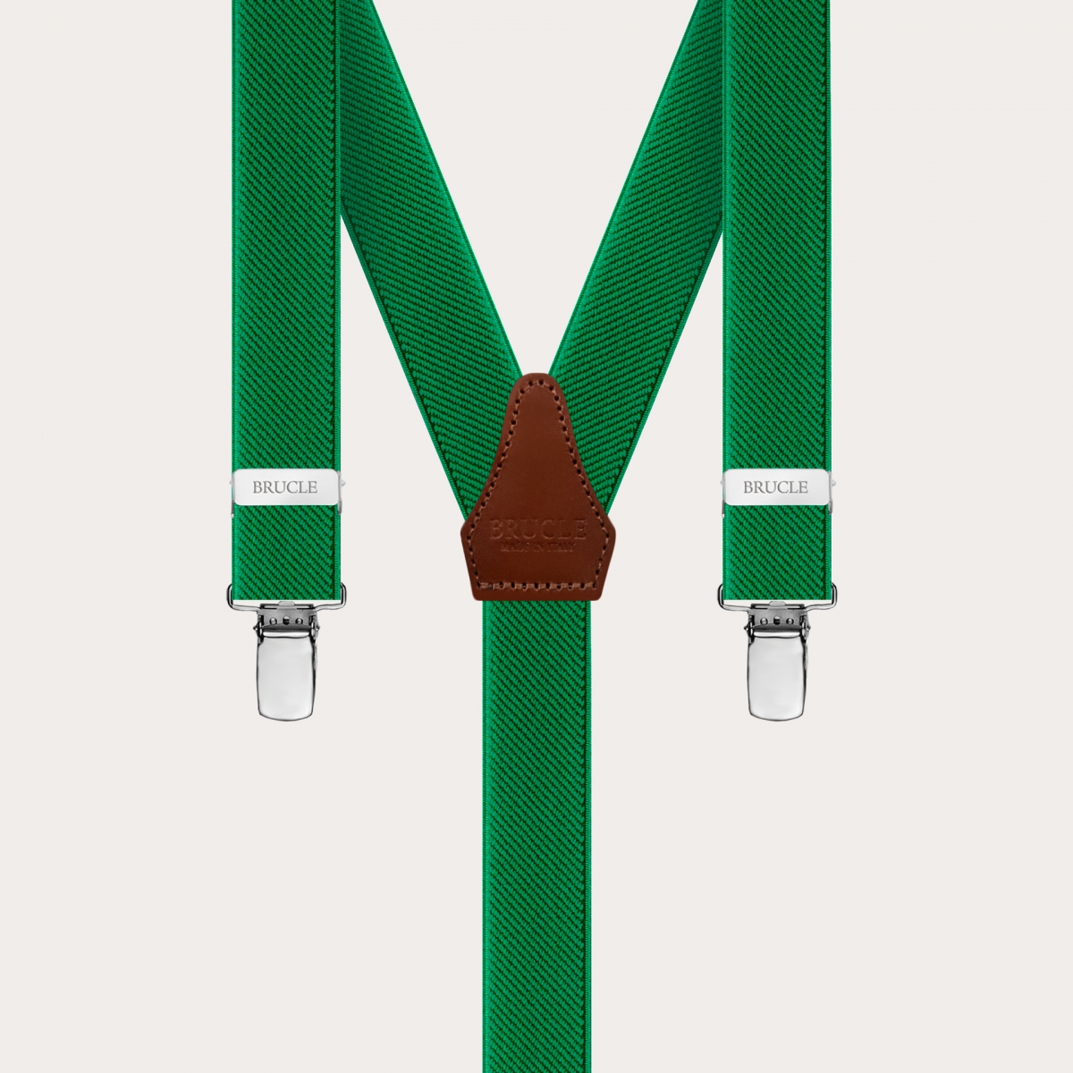 BRUCLE Tirantes elásticos en Y unisex, verde