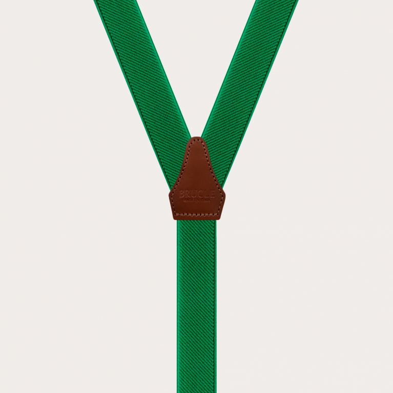 Bretelles élastiques unisexes en Y, vert