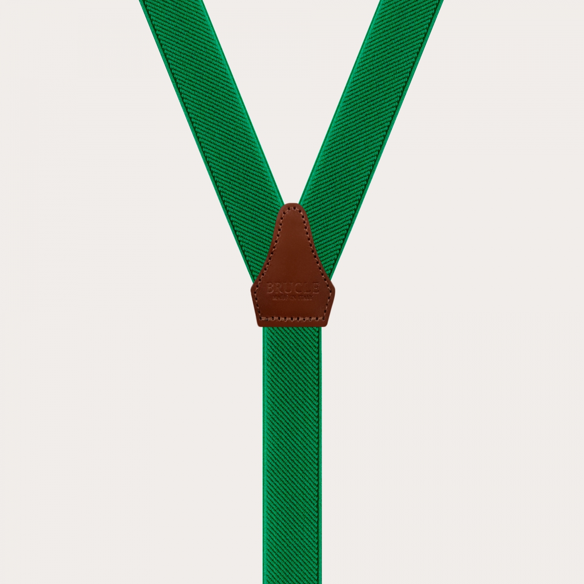 BRUCLE Tirantes elásticos en Y unisex, verde