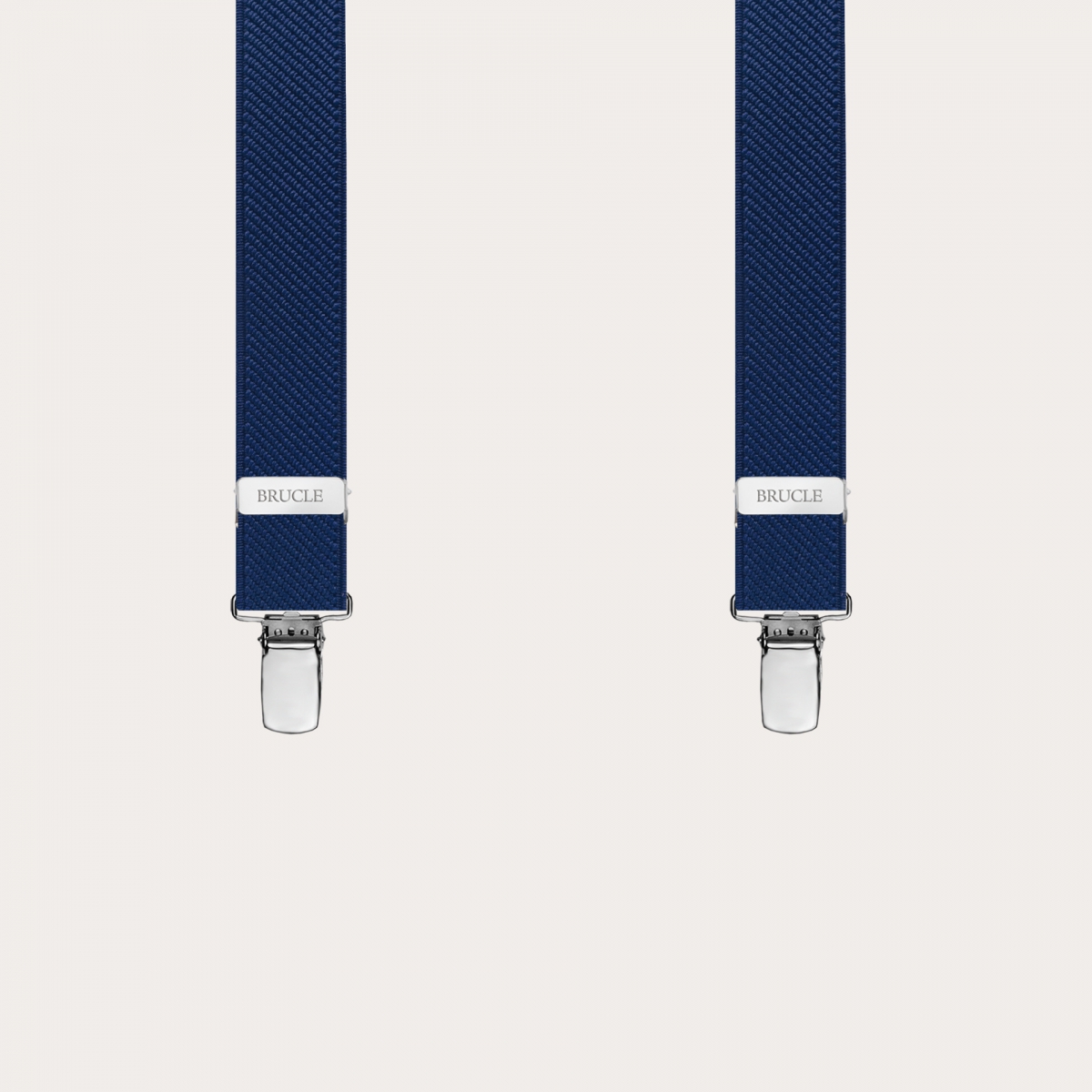 BRUCLE Unisex X-shaped thin suspenders, navy blue