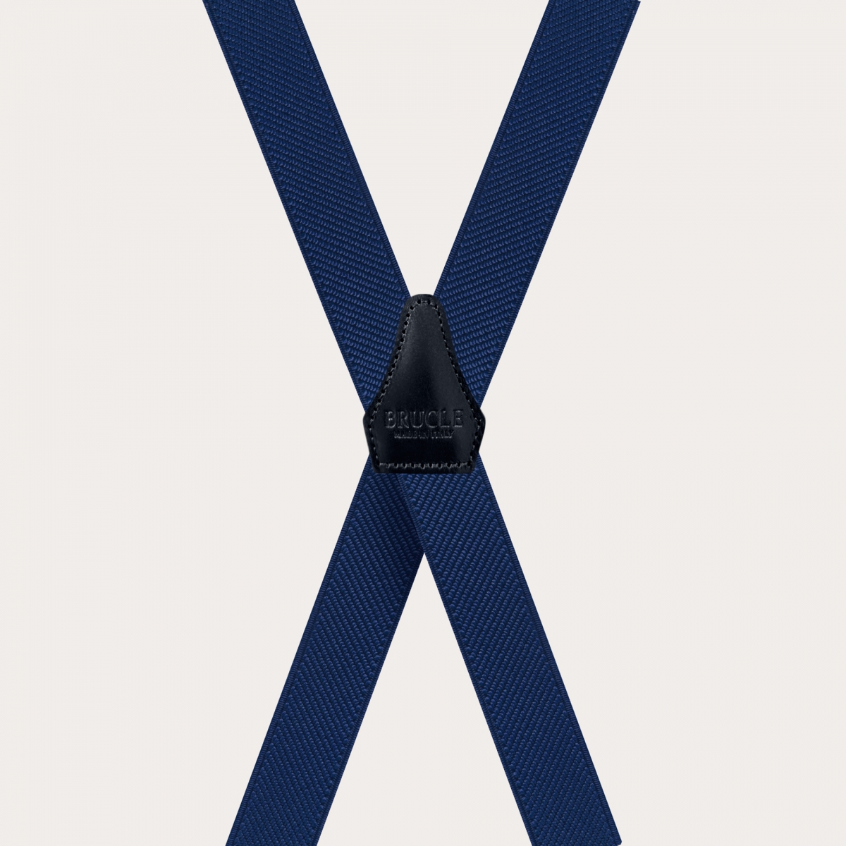BRUCLE Thin X-shaped suspenders for children and teenagers, navy blue