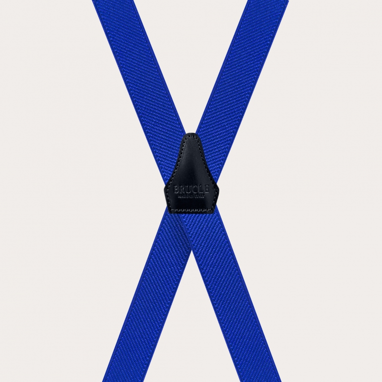 Tirantes unisex en forma de X, azul royal