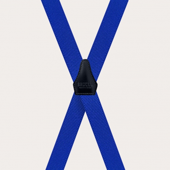 BRUCLE Unisex-Hosenträger in X-Form, königsblau