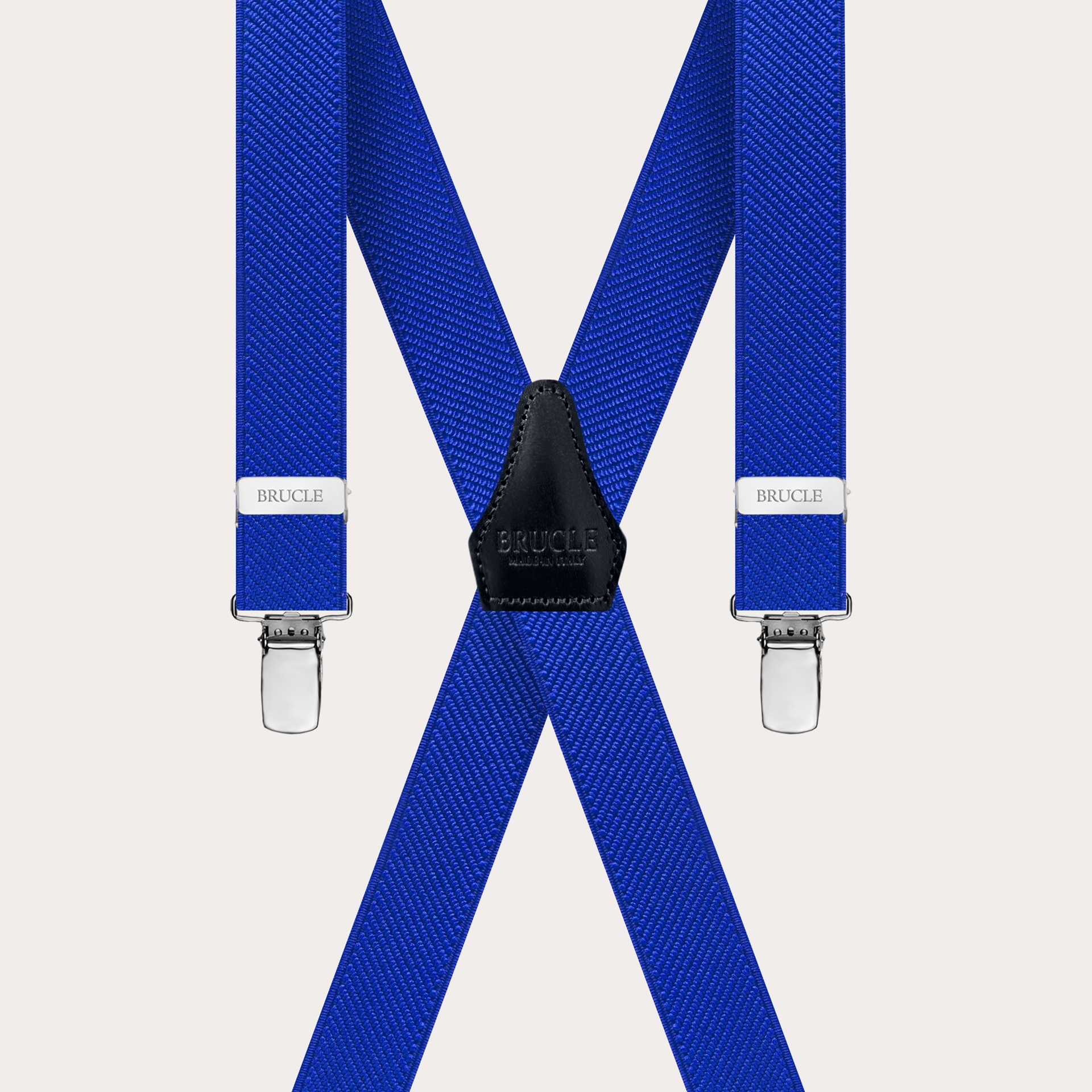 BRUCLE X-shaped suspenders for children and teenagers, royal blue