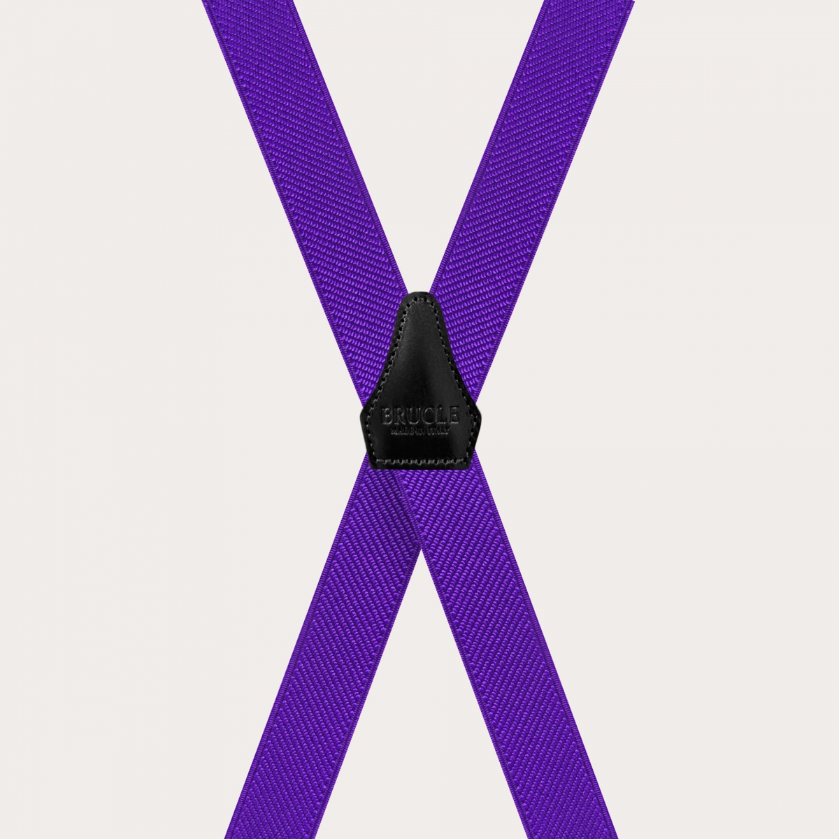 BRUCLE Bretelles violettes unisexes en forme de X pour enfants et adolescents