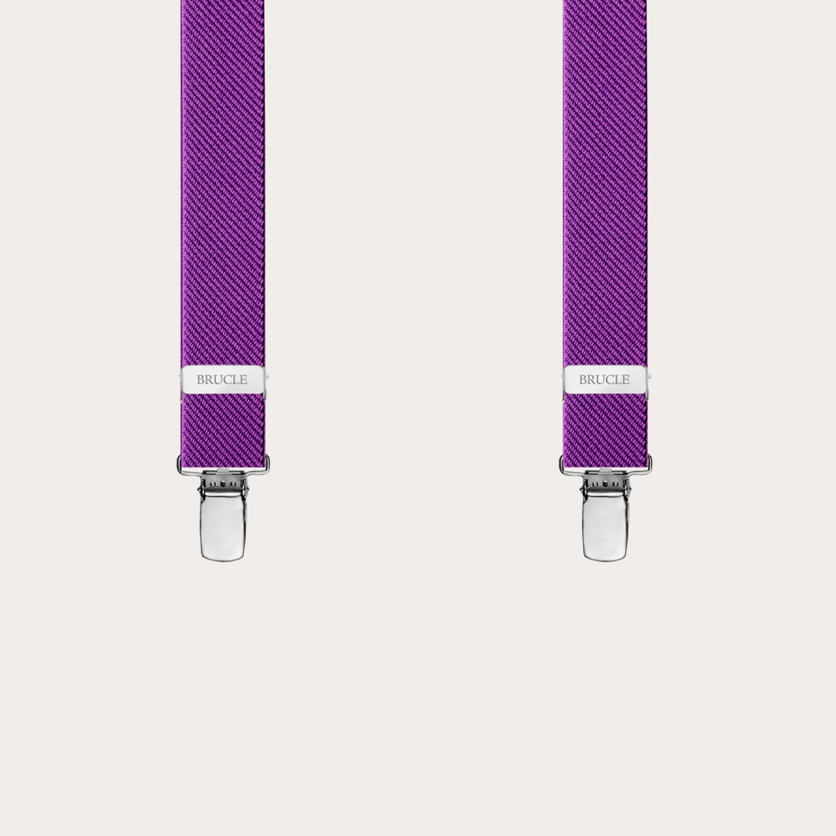 BRUCLE X-shaped suspenders for men and women, lilac