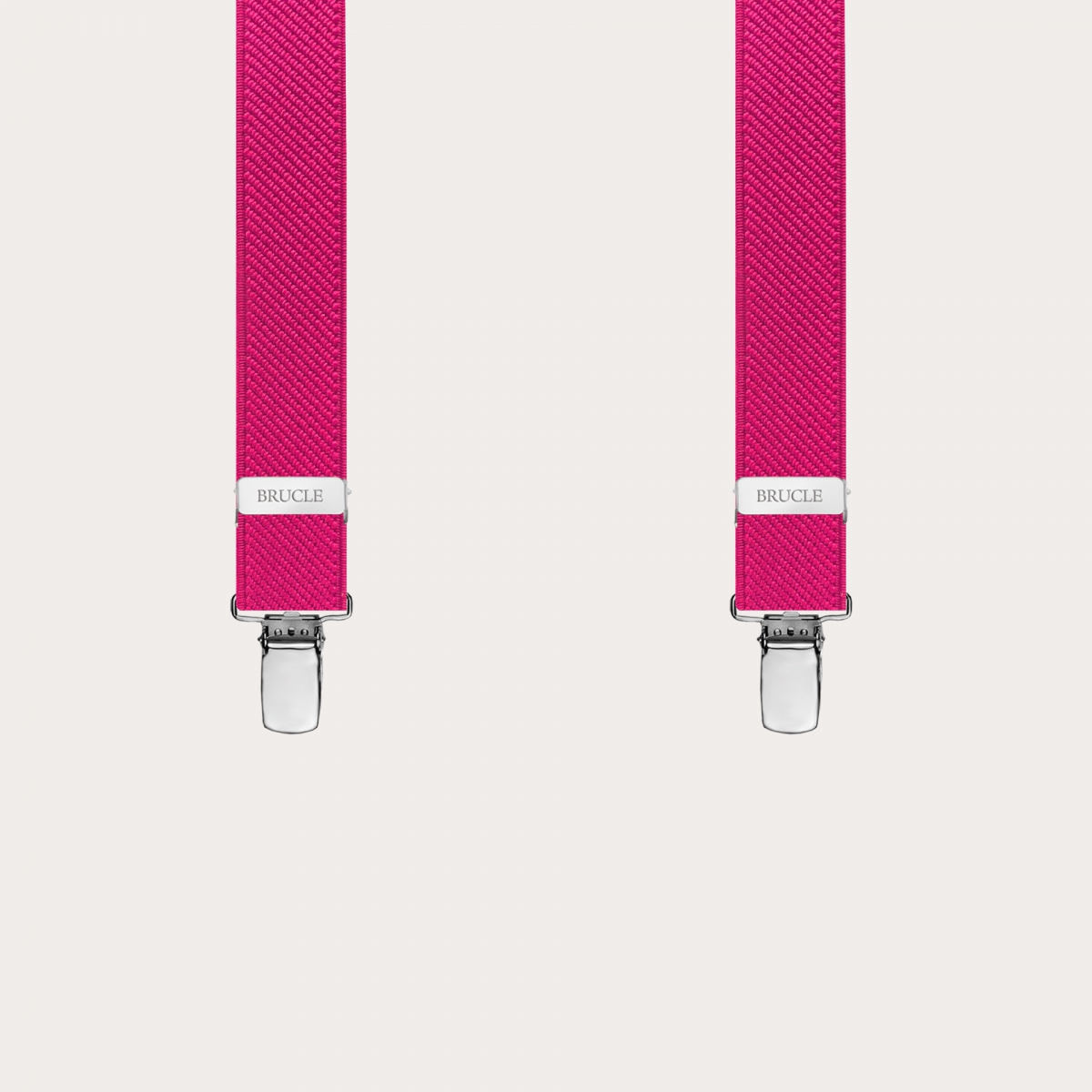 BRUCLE Vibrant X-shaped suspenders for boys and girls, fuchsia