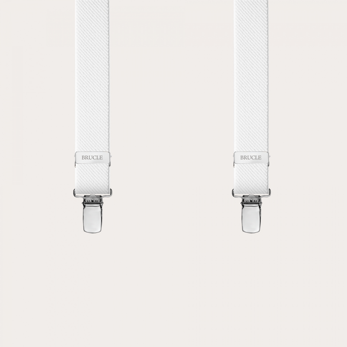 BRUCLE Tirantes unisex en forma de X, blanco