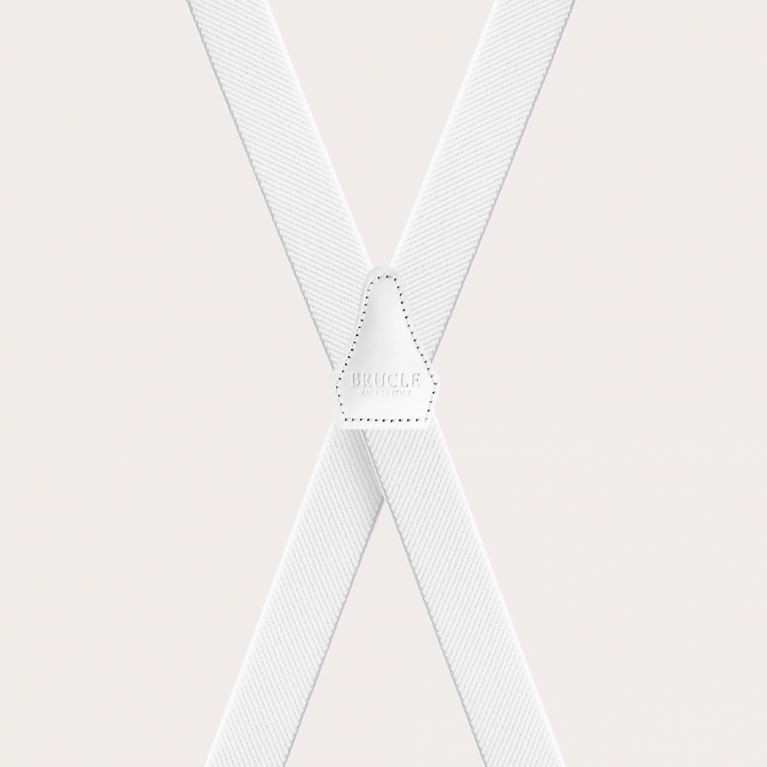 Bretelles unisexes en forme de X, blanc