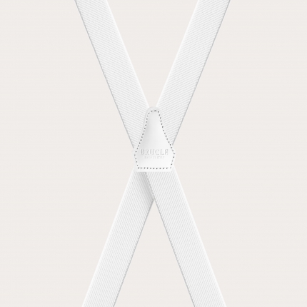 Hosenträger in X-Form für Kinder und Jugendliche, Weiß