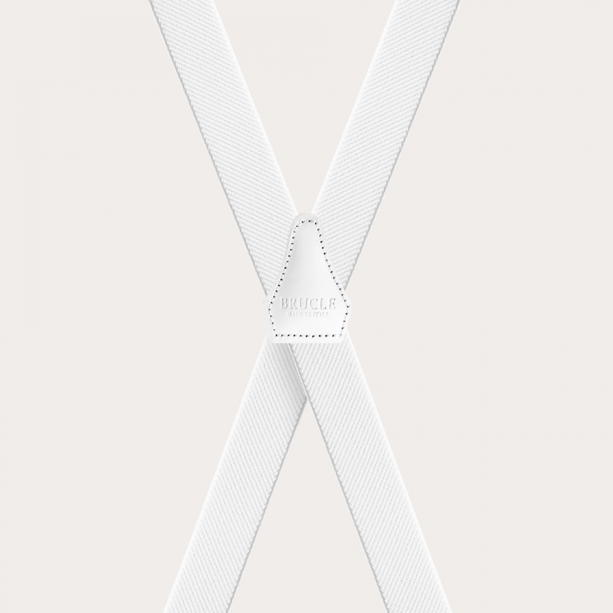 BRUCLE X-shaped suspenders for children and teenagers, white