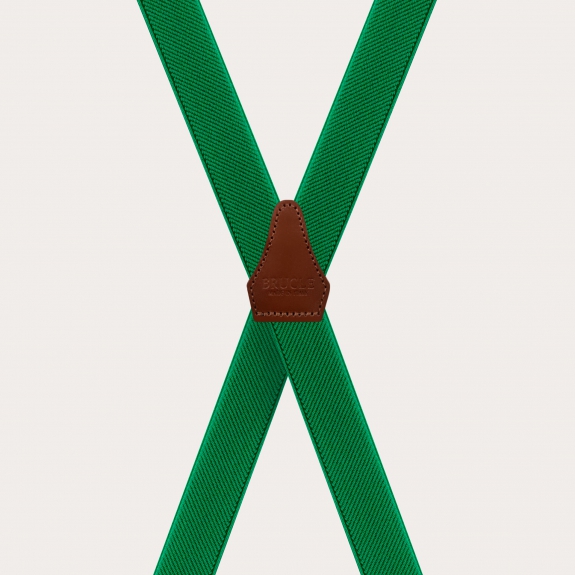 BRUCLE Elegantes tirantes X verdes para hombres y mujeres