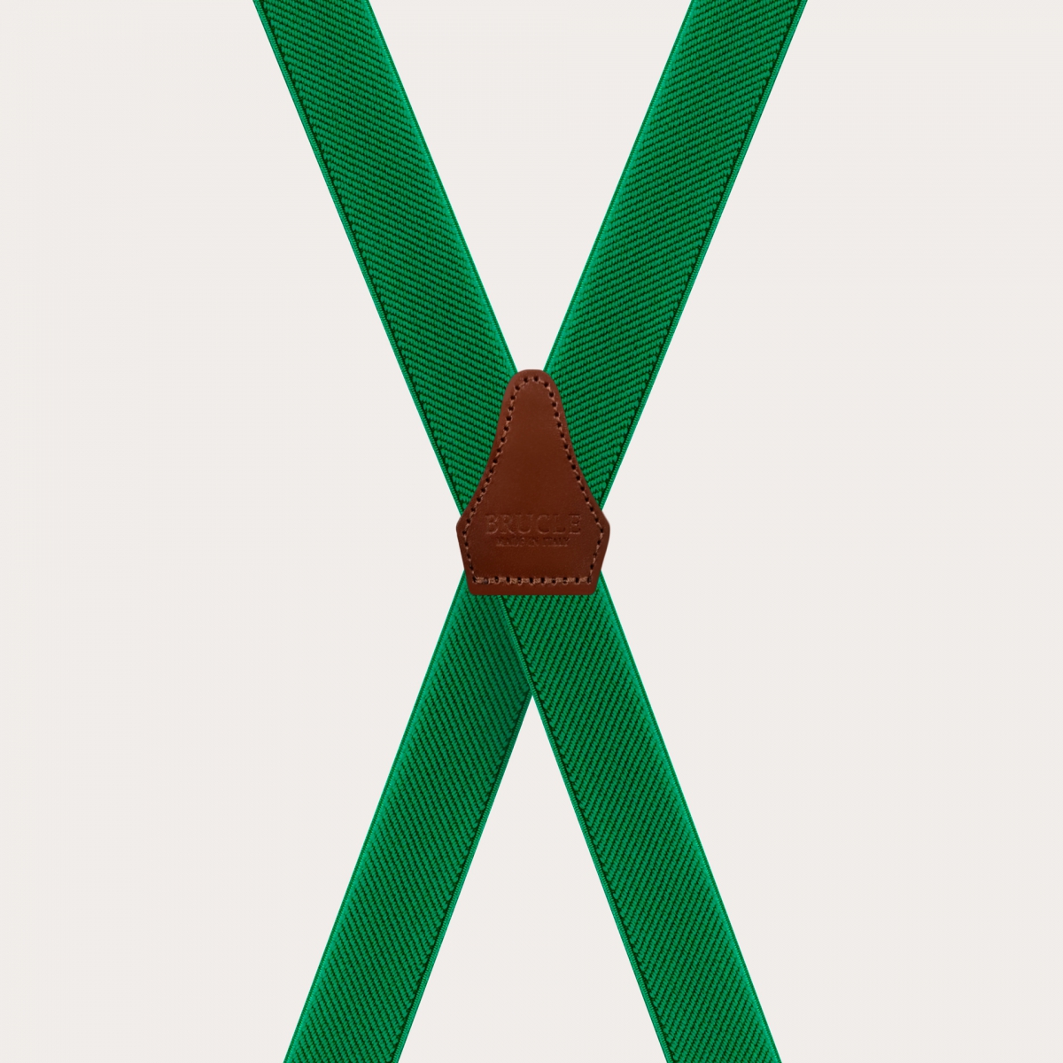 BRUCLE Stylish green X suspenders for men and women