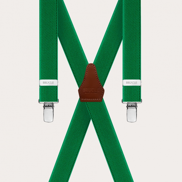 Stylische grüne X-Hosenträger für Damen und Herren