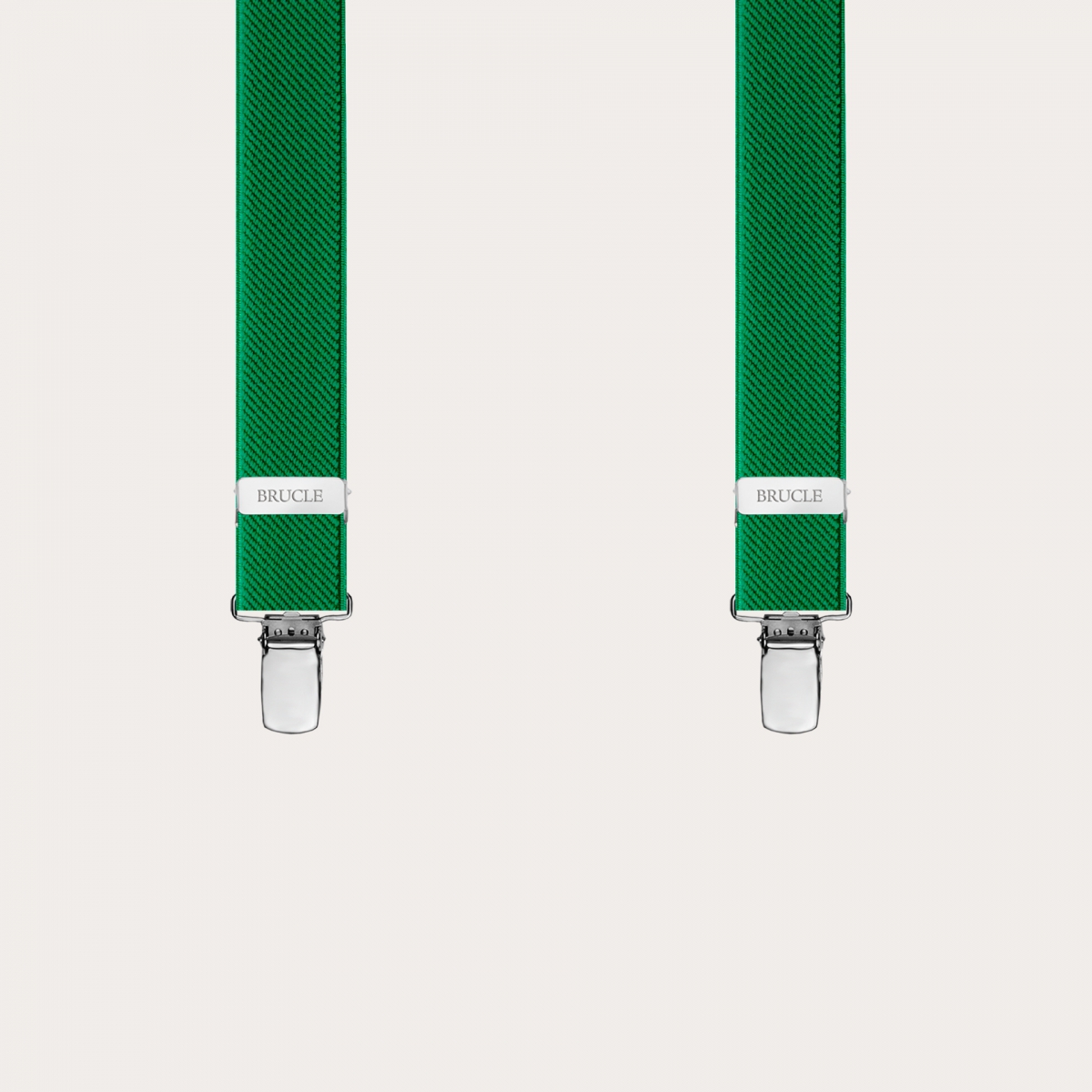 BRUCLE X-shaped suspenders for children and teenagers, green