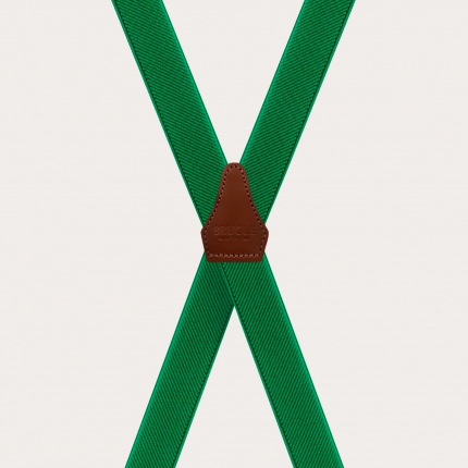 Hosenträger in X-Form für Kinder und Jugendliche, grün