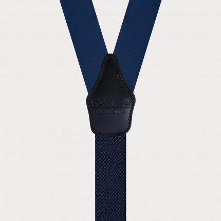 Tirantes azul de raso de seda de doble uso