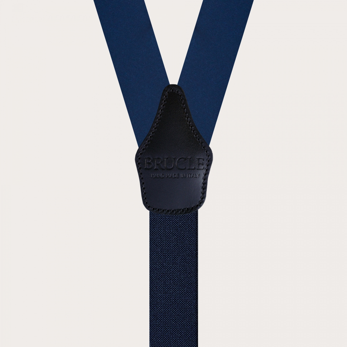 BRUCLE Blue silk satin dual-use suspenders