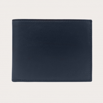Men's blue wallet with coin purse