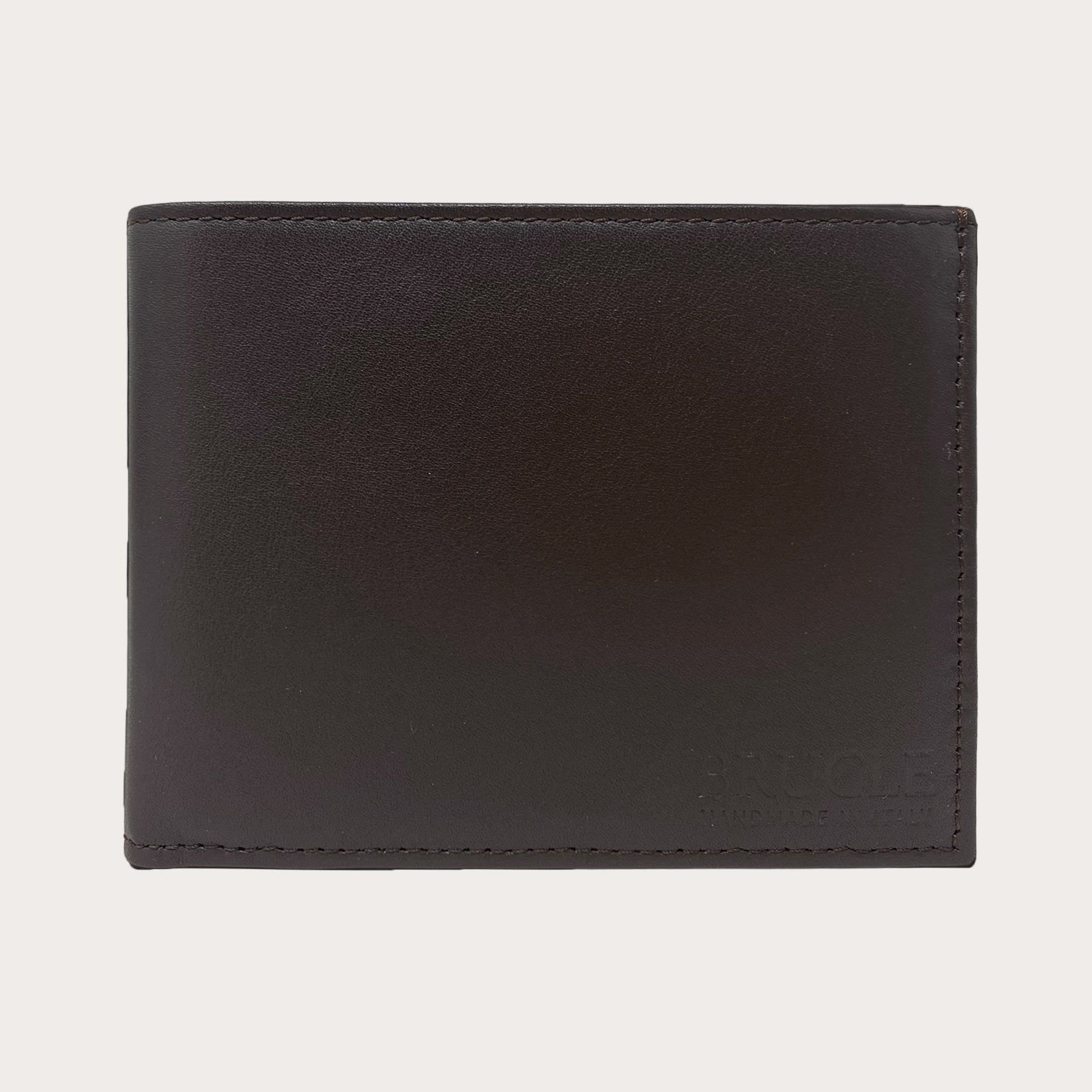 BRUCLE Elegant men's wallet with coin purse, dark brown