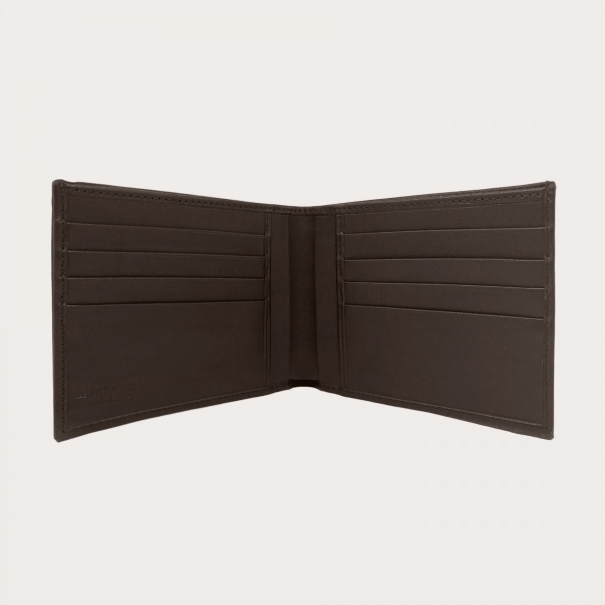 BRUCLE Elegant men's wallet with credit card slots, dark brown