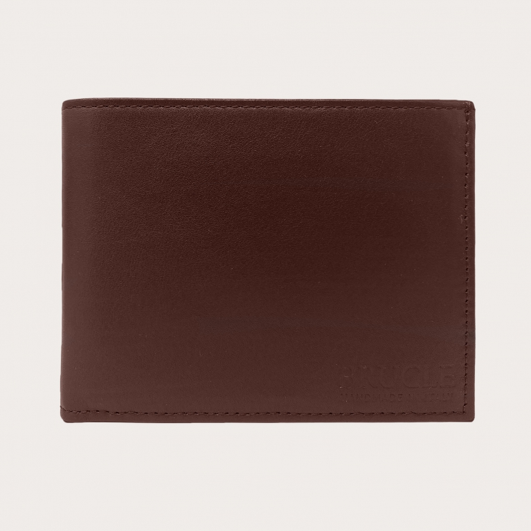 Elegante portafoglio da uomo con carte di credito, color cognac