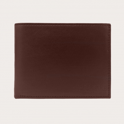 Elegante portafoglio da uomo con carte di credito, color cognac