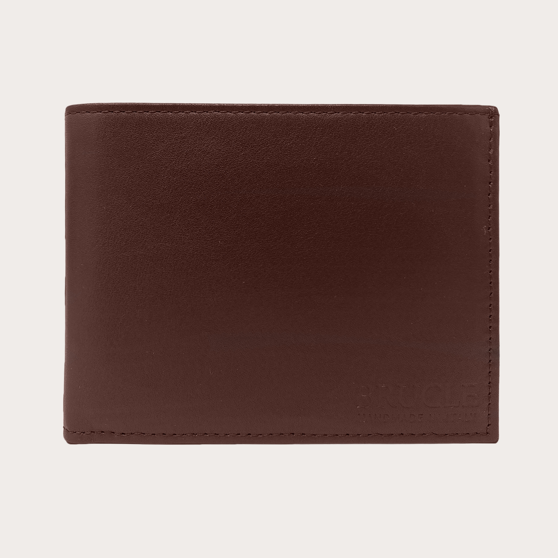 BRUCLE Cartera de hombre elegante con ranuras para tarjetas de crédito, marrón coñac