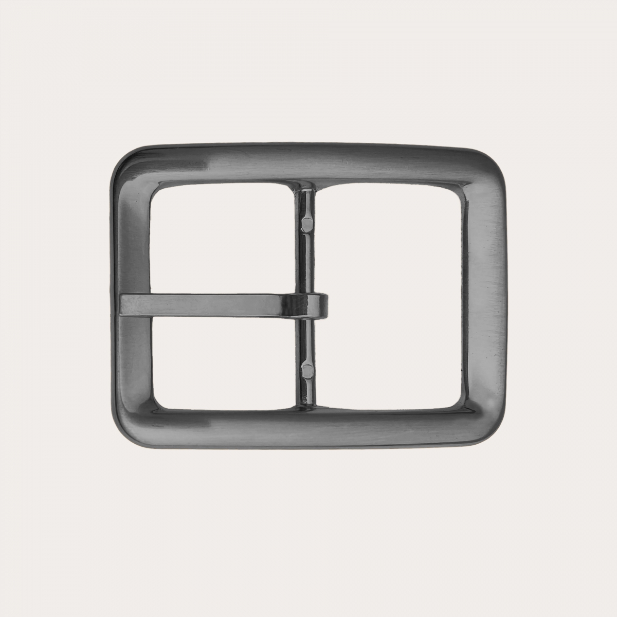 BRUCLE Double reversible nickel free 35mm buckle, satin charcoal grey
