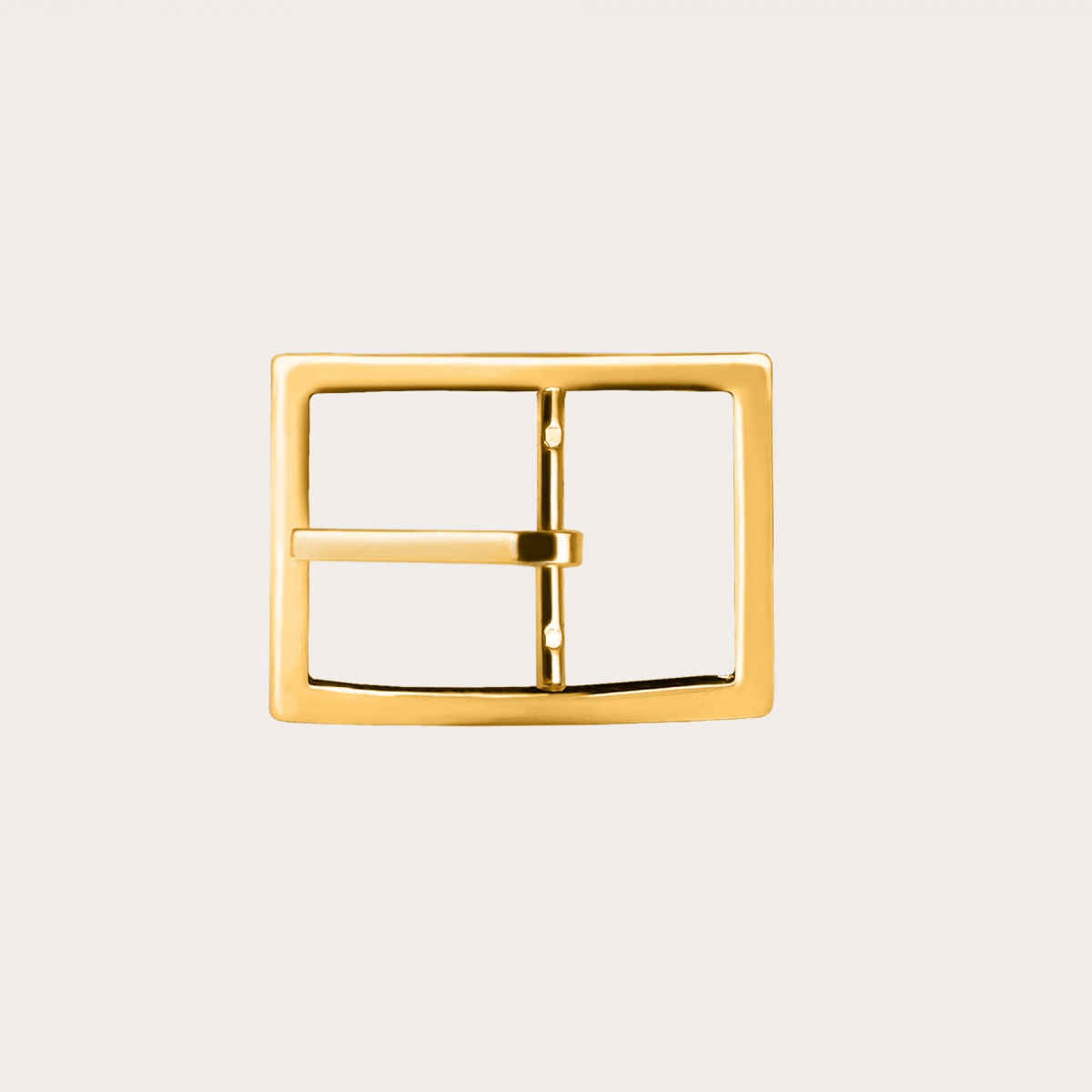 BRUCLE Double reversible nickel free 30mm buckle, shiny gold