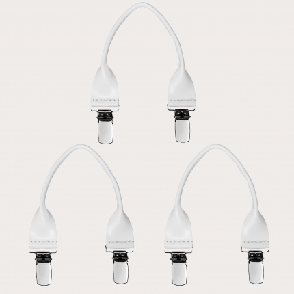 Knopfloch mit ersatzclip für Hosenträger weiß